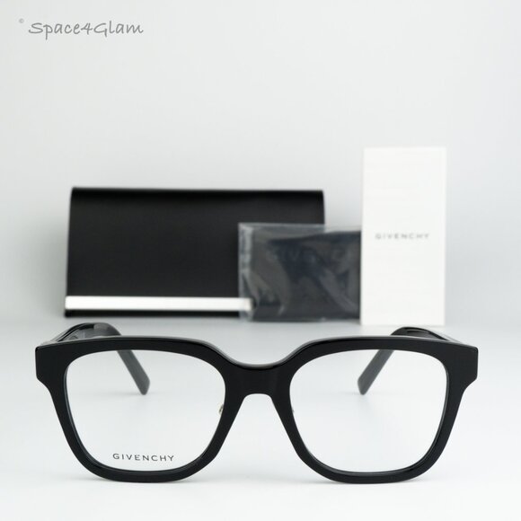 BRAND NEW Givenchy GV50040F 001 Black Demo Women Square Eyeglasses - Picture 1 of 8